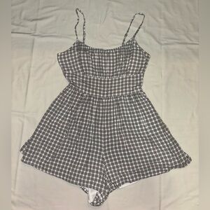 Grey and white romper